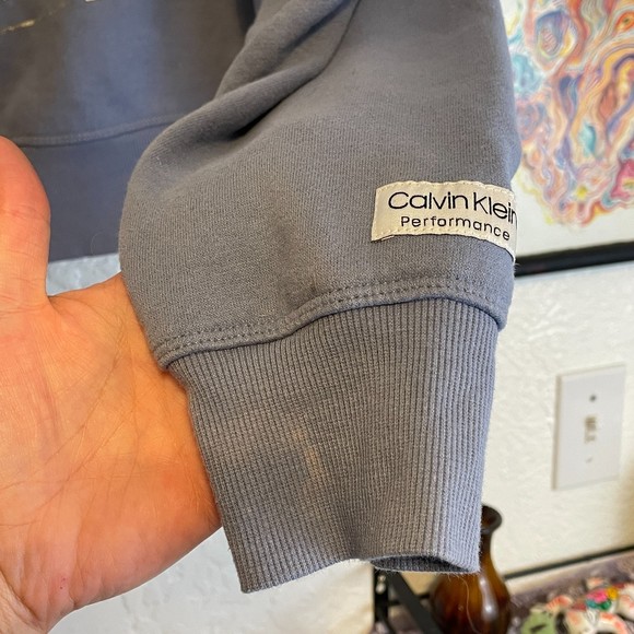 🌻Calvin Klein {M} Performance Blue Cropped Hoodie - Picture 4 of 8